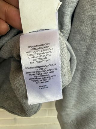 Sudadera gris RALPH LAUREN talla M