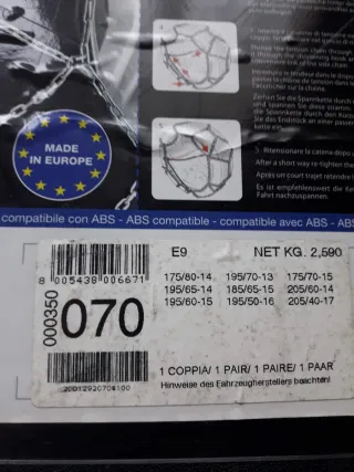 Catene da Neve E9 9mm