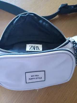 Riñonera mujer negra y rosa