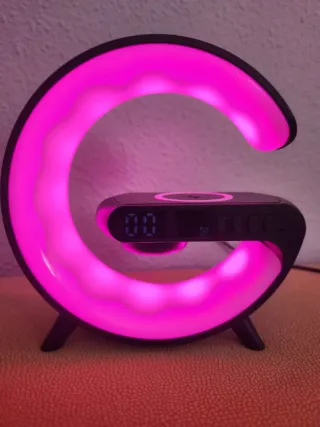 Lámpara G Cargador Inalámbrico y Despertador