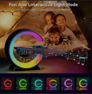 Lámpara G Cargador Inalámbrico y Despertador