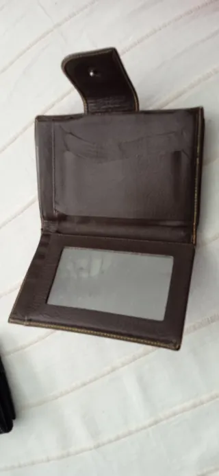 Cartera monedero piel marrón regalo Reyes