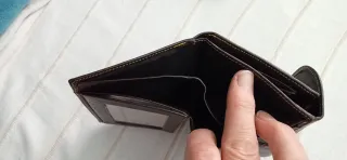 Cartera monedero piel marrón regalo Reyes