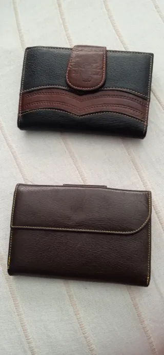 Cartera monedero piel marrón regalo Reyes