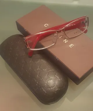 Montura Gafas Celine plateado y Rojo