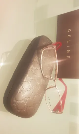 Montura Gafas Celine plateado y Rojo