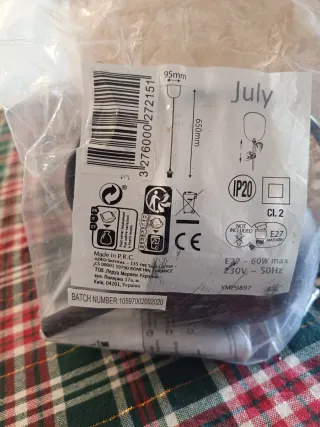 Lámpara de techo de ratán