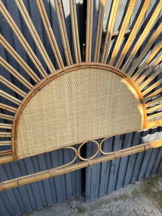 Conjunto dormitorio mimbre y bambú