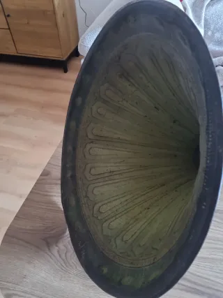 Antigua Gran Trompeta de gramófono color Original