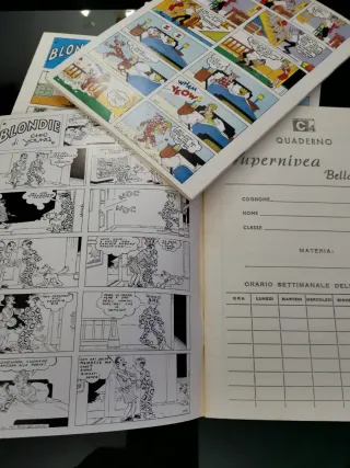 Lotto 4 quaderni scuola vintage BLONDIE 1970 new