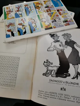 Lotto 4 quaderni scuola vintage BLONDIE 1970 new