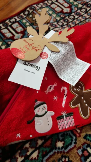 Asciugamano Natale Fox & Bunny 100% Cotone