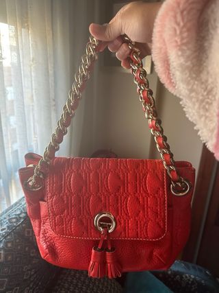 Bolso Carolina Herrera Piel Rojo