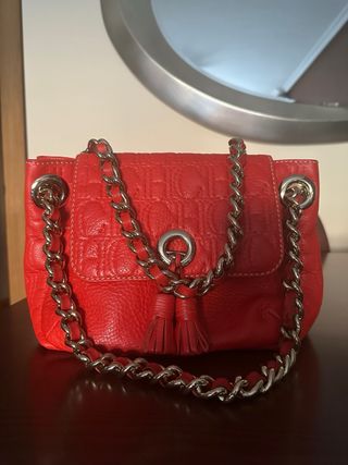 Bolso Carolina Herrera Piel Rojo