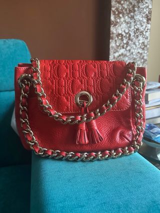Bolso Carolina Herrera Piel Rojo