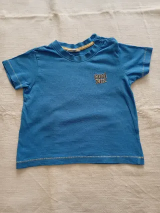 T-shirt baby Fagottino blu con scritta Cool Jazz