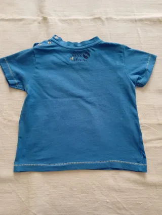 T-shirt baby Fagottino blu con scritta Cool Jazz