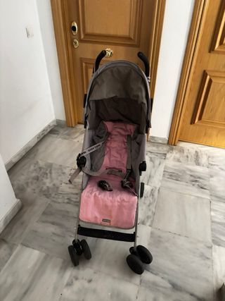 Carrito McLaren rosa y gris