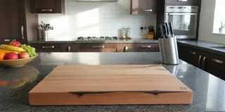 Tagliere River castagno e resina