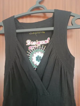 Vestito Desigual nero con fantasia