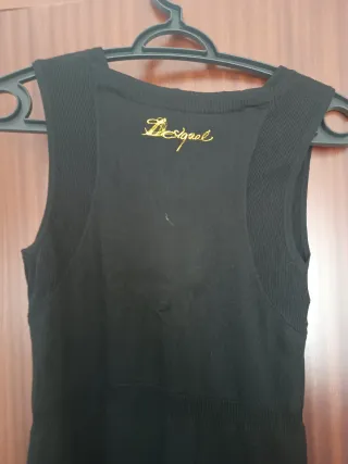 Vestito Desigual nero con fantasia