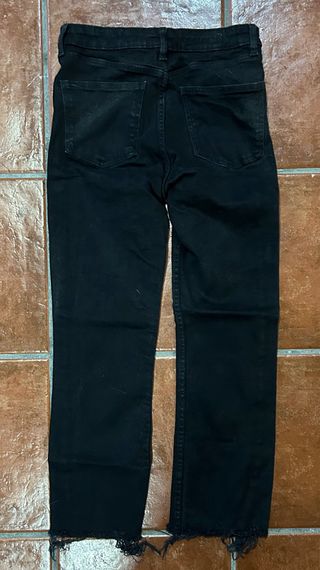 Pantalón vaquero negro Zara Talla 38