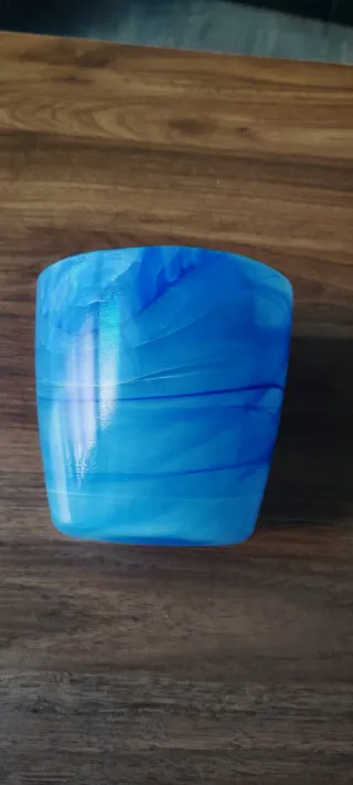 Vaso in vetro blu 13 cm