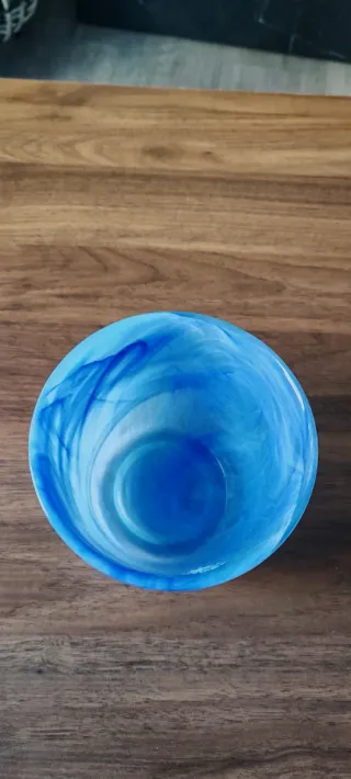Vaso in vetro blu 13 cm
