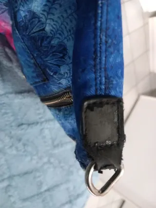 Trousse Desigual floreale blu e rosa