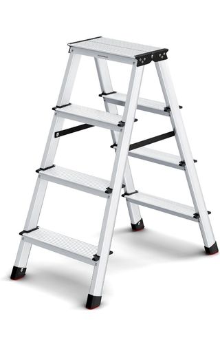 SONGMICS Escalera Plegable de Aluminio 4 Peldaños