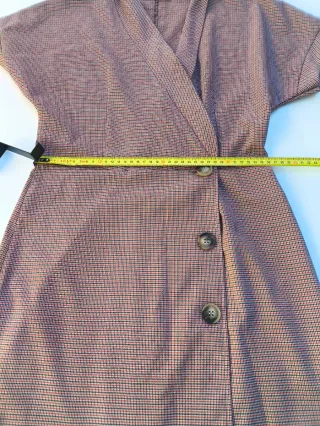 Vestido cruzado pata de gallo.