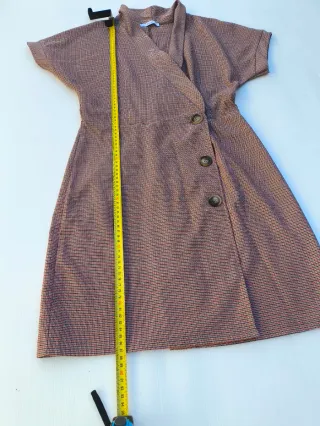 Vestido cruzado pata de gallo.