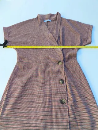 Vestido cruzado pata de gallo.