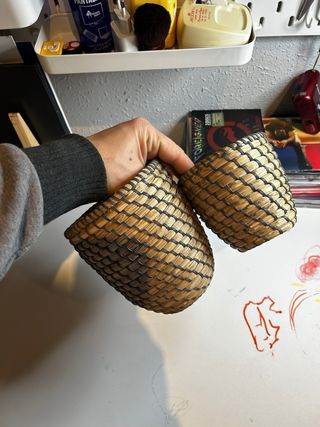 Cestas Nido IKEA Mimbre y Madera