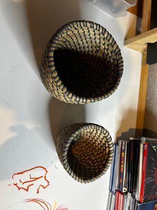 Cestas Nido IKEA Mimbre y Madera