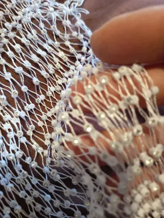 Top fiesta metalizado blanco y plata