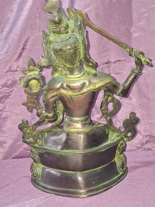 Figura budista de bronce Manjushri