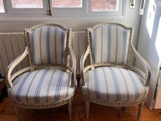 Coppia di poltrone Luigi XVI in riproduzione, URGENTE