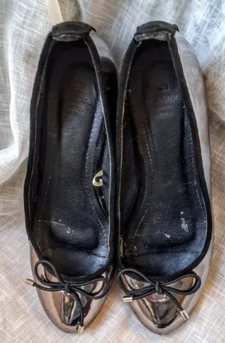 Zapatos planos Seaside plateados talla 38