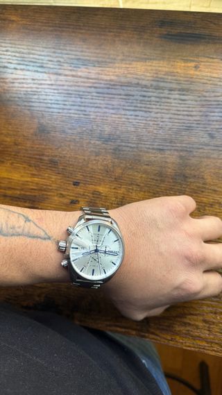 Reloj Diesel Cronógrafo Plata y Blanco