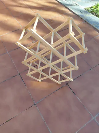 Botellero plegable madera 8 botellas