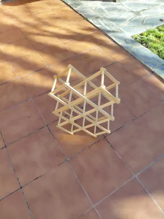 Botellero plegable madera 8 botellas