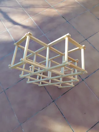 Botellero plegable madera 8 botellas