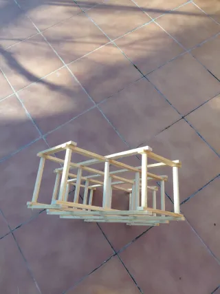 Botellero plegable madera 8 botellas