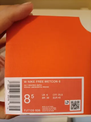 T40 Nike Free Metcon 6 Rosa/Blanco