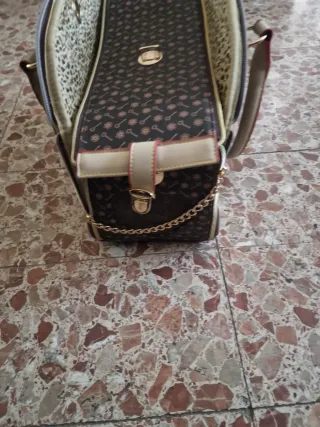 Transportín para Mascotas Marrón y Beige