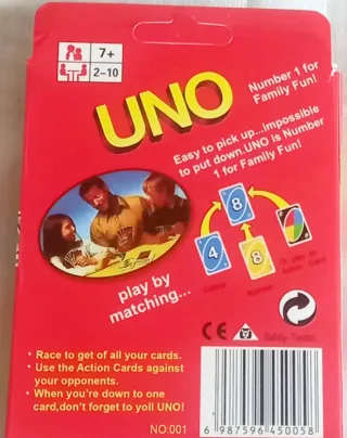 Pacchetto di carte UNO originali. Regalo di Natale