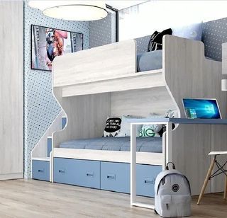 LITERA DE MADERA CON ESCALERA LIDER