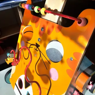 Janod Carrello Attività Gatto Legno