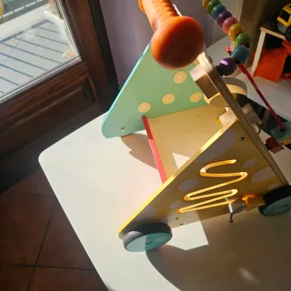 Janod Carrello Attività Gatto Legno